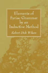 Cover Elements of Syriac Grammar by an Inductive Method