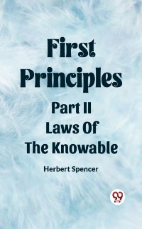 Cover First Principles Part II Laws Of The Knowable