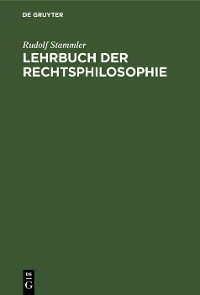 Cover Lehrbuch der Rechtsphilosophie