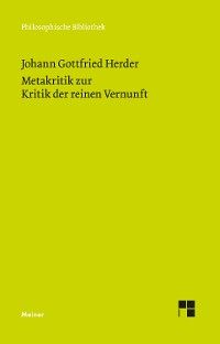 Cover Metakritik zur Kritik der reinen Vernunft