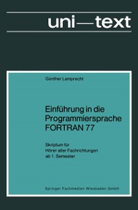 Cover Einführung in die Programmiersprache FORTRAN 77