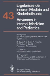 Cover Advances in Internal Medicine and Pediatrics/Ergebnisse der Inneren Medizin und Kinderheilkunde