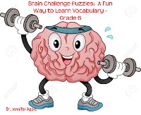 Cover Brain Challenge Puzzles:  A Fun Way to Learn Vocabulary - Grade 6