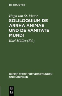 Cover Soliloquium de arrha animae und De vanitate mundi