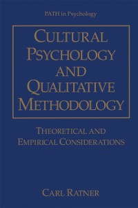 Cover Cultural Psychology and Qualitative Methodology