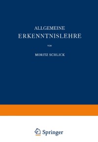 Cover Allgemeine Erkenntnislehre