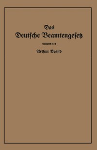 Cover Das Deutsche Beamtengesetz (DBG)