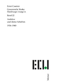 Cover Aufsätze und kleine Schriften 1936–1940
