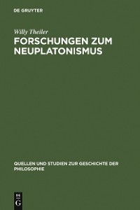 Cover Forschungen zum Neuplatonismus
